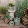 Sagebrook Home Set of 3 Mushroom Planters - 7", 9", 10" Green Planter Set - Ceramic Planters for Indoor or Outdoor Plants - Decorative Accent for - 2 of 4