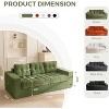 MAXYOYO 3-Seater Floor Couch, Boneless Sofa Couch for Living Room Bedroom Apartment, Sofa in a Box, No Assembly Needed - 2 of 4