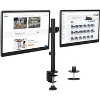 Mount-It! Dual Monitor Mount | Double Monitor Desk Stand | Interchangeable C-Clamp & Grommet Base | Heavy Duty Height Adjustable Arms Fit 19 - 32 in. - 4 of 4