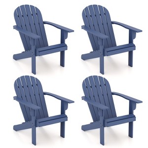 Tangkula 4PCS Patio Adirondack Chair w/ Inclined Seat High Backrest & Wide Armrests - 1 of 4