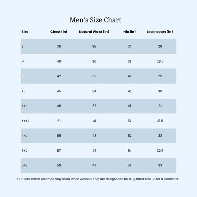 Men's Two Piece 100% Cotton Pajamas Sharks