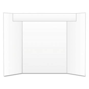Eco Brites Too Cool Tri-Fold Poster Board 24 x 36 White/White 27367