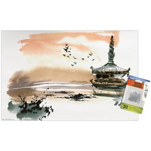 Trends International China Landscape with Pagoda Unframed Wall Poster Prints - 1 of 4