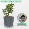 Unique Bargains Indoor Outdoor Durable Rolling Plant Stand with Wheels 2 Pcs - 2 of 4