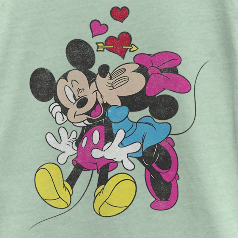Girl's Mickey & Friends Valentine's Day Minnie Mouse Smooch T-Shirt, 2 of 5