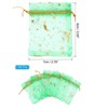 Unique Bargains Moon Star Printed Drawstring Mini Gift Candy Christmas Organza Bags 100 Pcs - 2 of 4