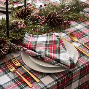 Christmas Classic Holiday Plaid Cotton Napkin Set of 8 - Multicolor - 17x17 - Elrene Home Fashions - 1 of 4