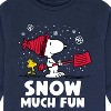 Boys' - Peanuts - Snoopy and Woodstock Snow Much Fun Long Sleeve Graphic T-Shirt - 2 of 4