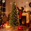 7.5FT Pre-lit Artificial Christmas Tree with 350 Warm White LED Lights & 1573 Branch Tips & Foldable Metal Base for Holiday Decorations - 3 of 3