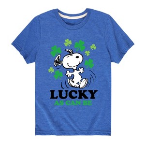 Boys' - Peanuts - Lucky Can Be Short Sleeve Graphic T-Shirt - 1 of 4