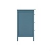GlasFlength Nightstands Modern Three Drawer Bedside Table with Metal Handles Elegant Design for Bedroom Storage, Blue, 19"*15"*25" - 3 of 4