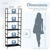 FURNIinspire Decorative Bookshelf 5 Tier Multifunctional Standing Shelf, Modern Book Shelf Book Rack Storage Rack Shelves, Black, 11.81"*23.62"*62.2" - 3 of 4