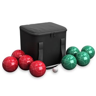 Toy Time Outdoor Bocce Ball Set with Carrying Bag - Red/Green