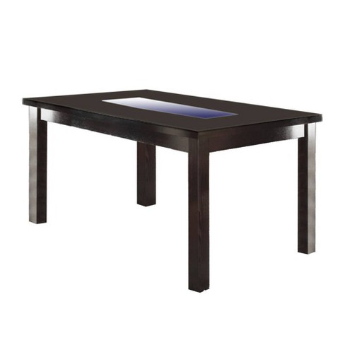 Wooden Dining Table With Tempered Glass, Are Glass Top Tables Out Of Style