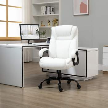 Vinsetto Big and Tall Executive Office Chair 400lbs Computer Desk Chair with High Back PU Leather Ergonomic Upholstery Adjustable Height and Swivel Wheels