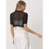 INSPIRE CHIC Women's Casual Short Sleeve Mesh Sheer Open Front Cropped Cardigan Shrug - 3 of 4