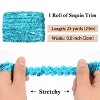Elastic Sequin Trim, 0.8 Inch 2 Row Flat Metallic Paillette Sequin Ribbon, Glitter Sequin Strip DIY Craft Decor, 25 Yards - 2 of 4