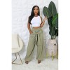 Slickblue Women's High-Waisted Stretch Pants, Elastic Waist, Pockets, Cuffed Bottoms, Color Options, Size S-L - 3 of 4
