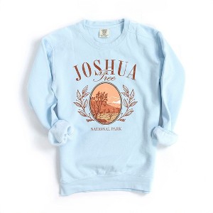 Simply Sage Market Women's  Garment Dyed Graphic Sweatshirt Joshua Tree Grunge - 1 of 2
