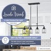 Prominence Home Lincoln Woods 4 Light Kitchen Island Linear Pendant Bar Light, Quick and Easy Installation, Dry-Rated for Indoor Use Only, Black - 2 of 4