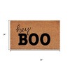 HomeRoots 24" X 36" Black And Natural Halloween Halloween Hey There Outdoor Coir Door Mat - 3 of 4