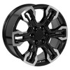 OE Wheels CV65 20 Inch Rim Fits Silverado 1500 ZR2 Style 6x139.7 20x9 Gloss Black Machined - Hollander 14089 (1) - 4 of 4