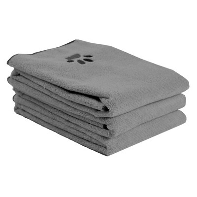 John Ritzenthaler Co. Embroidered Microfiber Pet Towel, Small, Set of Three