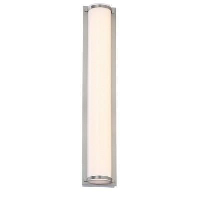 24-Inch Chrome and White Vanity Bar Bathroom Sconce