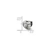 Black Bow Jewelry Sterling Silver True Love Heart Bead Charm - 2 of 3
