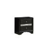 HomeStock Black Nightstand with 26x26x17 Dimensions, Modern Bedside Table with Open Shelf Storage for Bedroom or Living Room - 2 of 4