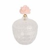 Glass and Stone Glam Jar with Decorative Lid - Modern Sculpted Design for Casual Home or Office Decor - Clear - 4 of 4