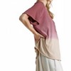 Women's Dip Dye Raw Edged Top - umgee - 2 of 4