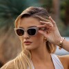 WMP Eyewear Womens Polarized Cat-Eye Sunglasses, Rectangular Acetate Frame, 5-Barrel Hinges, Hand-Polished - 4 of 4