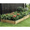 LuxenHome All Wood Two Sections Outdoor Raised Garden Bed Brown - 3 of 4