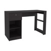 FONTOI 47 Inch Gamer Desk Office Desk with Drawer, Writting Desk Work Table with Open Shelf for Study Living Room Furniture, Black, 18.5"* 47.3"*29.8" - 4 of 4