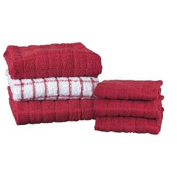 John Ritzenthaler Co. Terry Kitchen Towel and Dish Cloth, Set of 3 Towels and 3 Dish Cloths
