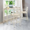 Outdoor Bar Stools Set of 2, 26 Inch All Weather HDPS Patio Counter Height Barstools with Back & Footrest, Aluminum Bar Stool Chairs - 4 of 4