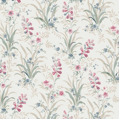 Laura Ashley Mosedale Posy Soft Natural Wallpaper : Target