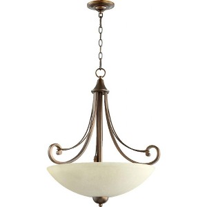 Quorum Lighting Lariat 4-Light Pendant, Oiled Bronze, Amber Scavo - 1 of 1