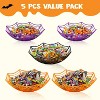 Joyfy 5pcs Halloween Plastic Spider Web Bowls Candy Basket, Candy Bowl Tableware Decorations, Halloween Candy Dish Trick or Treat Party Supplies - 3 of 4