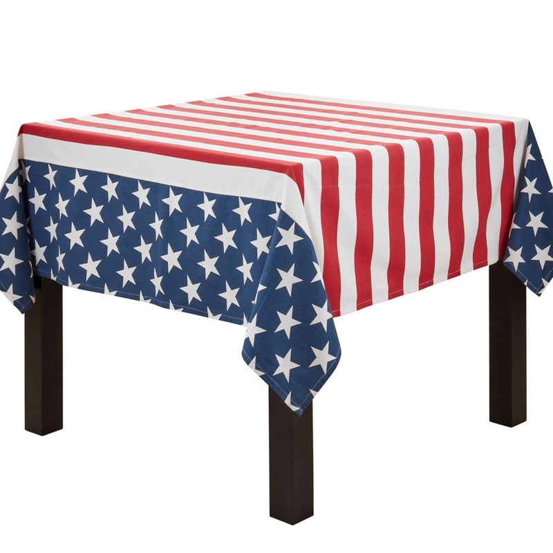 Saro Lifestyle Tablecloth with American Flag Print, 1 of 5