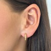 EVRY JEWELS WATERPROOF Gold or Silver Plated Stainless Steel Crystal Dot Hoop Earrings - 4 of 4