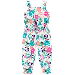 Disney Mickey Mouse Minnie Mouse Girls Sleeveless Romper Toddler to Big Kid - 1 of 4