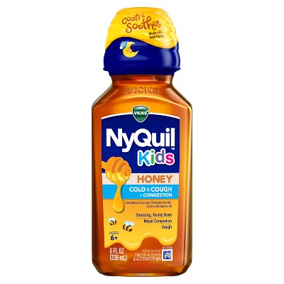 Vicks Kids NyQuil Honey Cold &#38; Cough Medicine Liquid - 8 fl oz