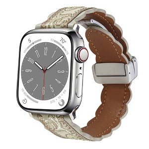 HTUTWOO Personality Embroidery Apple Watch Bands, Sports Watch Straps 38/40/41/42/44/45/46/49mm, for iWatch Series 11 10 9 8 7 6 5 4 3 2 1 SE Ultra - 1 of 4