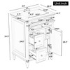 JUJABU 24" Bathroom Vanity with Ceramic Sink, 2 Drawers and  Adjustable Shelf - 4 of 4