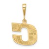 Black Bow Jewelry 14k Yellow Gold, Ashley Collection, Textured Initial C Pendant - 3 of 4