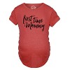 Maternity First Time Mommy Pregnancy T shirt Cute Belly Bump Tee Mother To Be - Crazy Dog Maternity T Shirt - 3 of 4