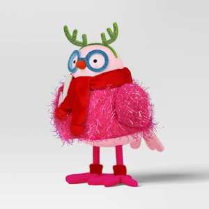 Christmas Fabric Bird Decor Pink Dress - Wondershop™ - 1 of 4