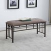 Coaster Livingston Traditional Upholstered Bench Brown/Dark Bronze - image 2 of 4